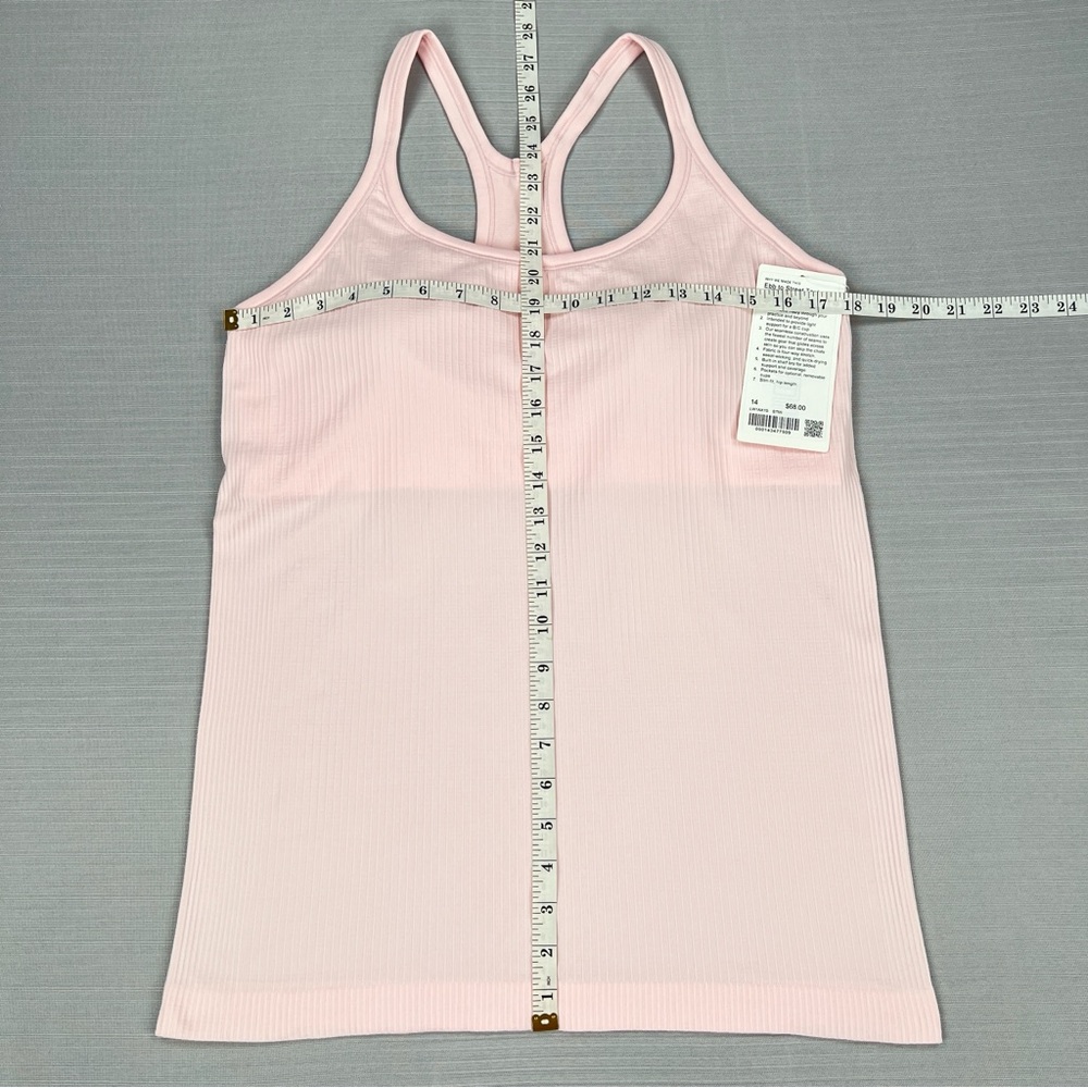 RARE! NEW Lululemon 2022 Ebb to Street Tank Top Sz. 14 - Strawberry Milkshake - Picture 4 of 8